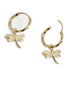 Clara Gold-Toned Contemporary Hoop Earrings