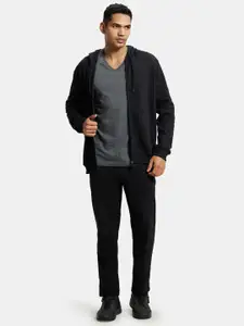 Jockey Combed Cotton Rich Pique Hoodie Jacket with Ribbed Cuffs-AM61