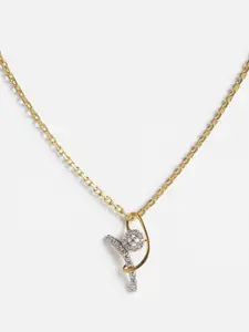 Clara Gold-Plated 92.5 Sterling Silver CZ Studded Pendant