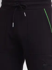SPYKAR Men Black Solid Slim-Fit Cotton Joggers