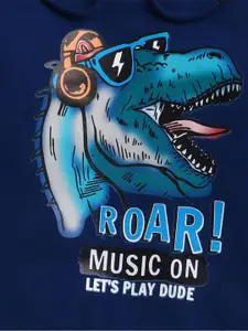 BUMZEE Boys Printed Hooded Sweatshirt