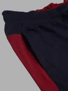 DIXCY SCOTT Men Navy Blue Solid Cotton Joggers