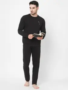 Sweet Dreams Men Black Solid Tracksuits