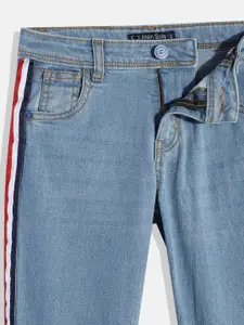 Allen Solly Junior Boys Slim Fit Side Striped Clean Look Stretchable Jeans