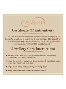 VANBELLE Silver-Toned Contemporary Studs Earrings