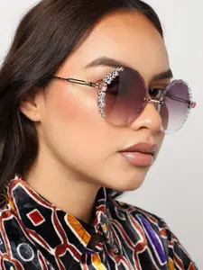 HAUTE SAUCE by  Campus Sutra HAUTE SAUCE by Campus Sutra Women Round Sunglasses with Polarised Lens