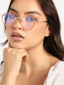 HAUTE SAUCE by  Campus Sutra HAUTE SAUCE by Campus Sutra Women Clear Lens Round Sunglasses