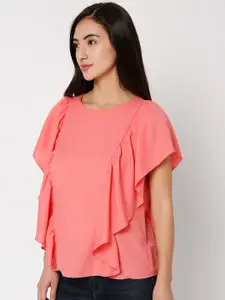 Vero Moda Coral Ruffles Top
