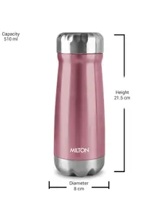 Milton Purple Solid All Rounder 550 Thermosteel Hot & Cold Flask 510 ml