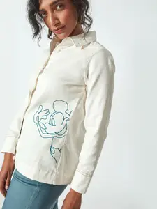 The Label Life Women White Solid Casual Shirt