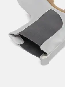 Roadster Women Grey Solid Mid-Top Round Toe Chelsea Boots