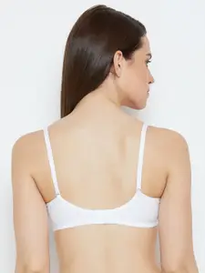 Lady Lyka Women White Pack of 2 Everyday Bras WHITE-ROSE-2CMB-WHT