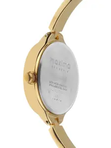 maxima Women Gold-Toned Analogue Watch 52821BMLY