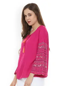 People Women Pink Printed Top