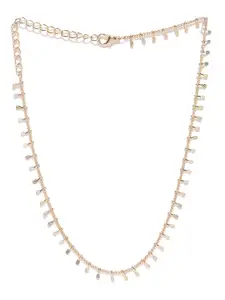 OOMPH Gold Toned Handcrafted Minimal Choker Necklace