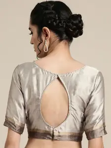 Saree mall Grey & Green Floral Print Saree