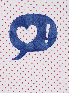 mackly Girls White Printed Night suit