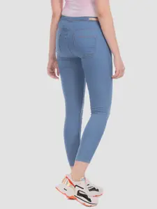 Flying Machine Women Blue Super Skinny Fit Mid-Rise Clean Look Stretchable Jeans
