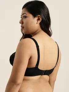 Sztori Plus Size Black Lace Non-Wired Non Padded Everyday Bra SZ-BRA-705A