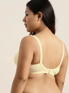 Sztori Plus Size Yellow Solid Non-Wired Non Padded Everyday Bra SZ-BRA-708G