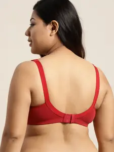 Sztori Plus Size Maroon Solid Non-Wired Non Padded Everyday Bra SZ-BRA-708H