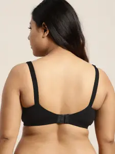 Sztori Plus Size Black Lace Non-Wired Non Padded Everyday Bra SZ-BRA-704A