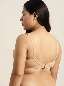 Sztori Plus Size Beige Solid Non-Wired Non Padded Everyday Bra SZ-BRA-715B