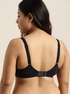 Sztori Plus Size Navy Blue Solid Non-Wired Non Padded Everyday Bra SZ-BRA-709E