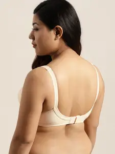 Sztori Plus Size Cream-Coloured Solid Non-Wired Non Padded Everyday Bra SZ-BRA-703B