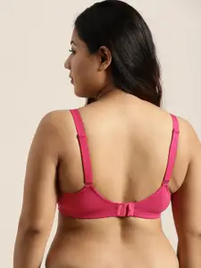 Sztori Plus Size Pink Solid Non-Wired Non Padded Everyday Bra SZ-BRA-709G
