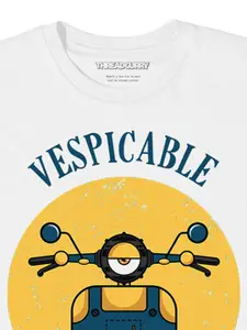 THREADCURRY Boys White Comic Print Tshirt