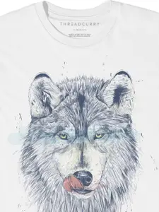 THREADCURRY Boys White Hip Punk Print Tshirt