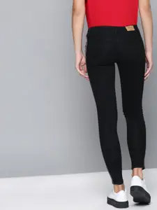 High Star Women Black Slim Fit Mid-Rise Clean Look Stretchable Jeans