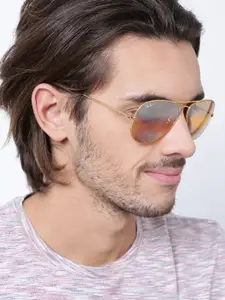 RAY-BAN Men Photocromic Orange Lens Pilot Sunglasses - 0RB3025I001/4F58