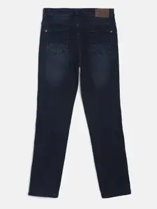 Palm Tree Boys Navy Blue Slim Fit Mid-Rise Clean Look Stretchable Jeans