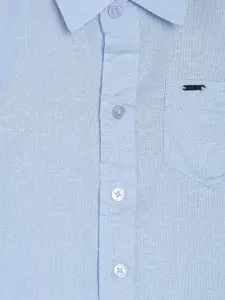 Gini and Jony Boys Blue Regular Fit Solid Casual Shirt