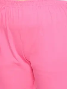 zebu Women Pink & White Printed Night suit