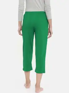zebu Women Green Solid Regular Fit Lounge pants