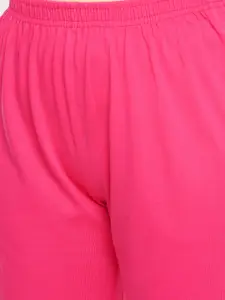 zebu Women White & Pink Printed Night suit