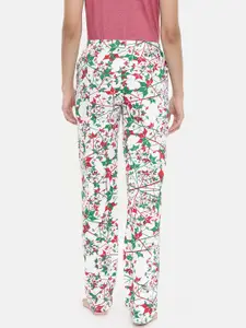 zebu Women Green & White Printed Lounge Pants 299_1ZW_PPP_PRI_BGN_XL