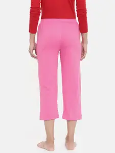 zebu Women Pink Solid Regular Fit Lounge pants