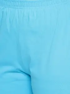 zebu Women Blue & White Printed Night suit