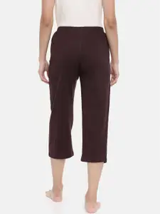 zebu Women Brown Solid Regular Fit Lounge pants