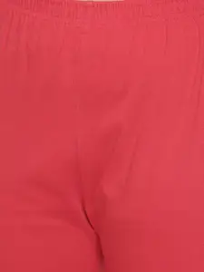 zebu Women Red & White Printed Night suit