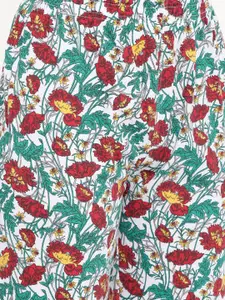 zebu Women Sea Green & White Solid Night suit