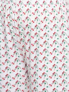 zebu Women Red & White Solid Night suit