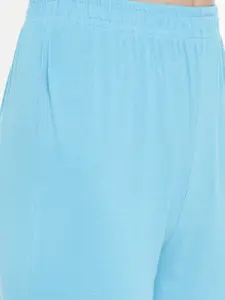 zebu Women Blue & White Printed Night suit