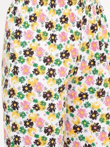 zebu Women Brown & White Solid Night suit