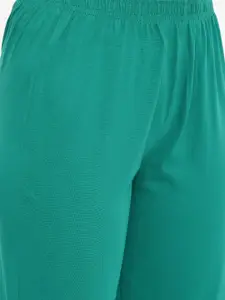 zebu Women Sea Green & Red Printed Night suit