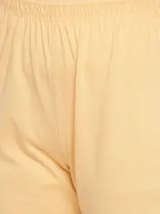 zebu Women Beige & Red Printed Night Suit